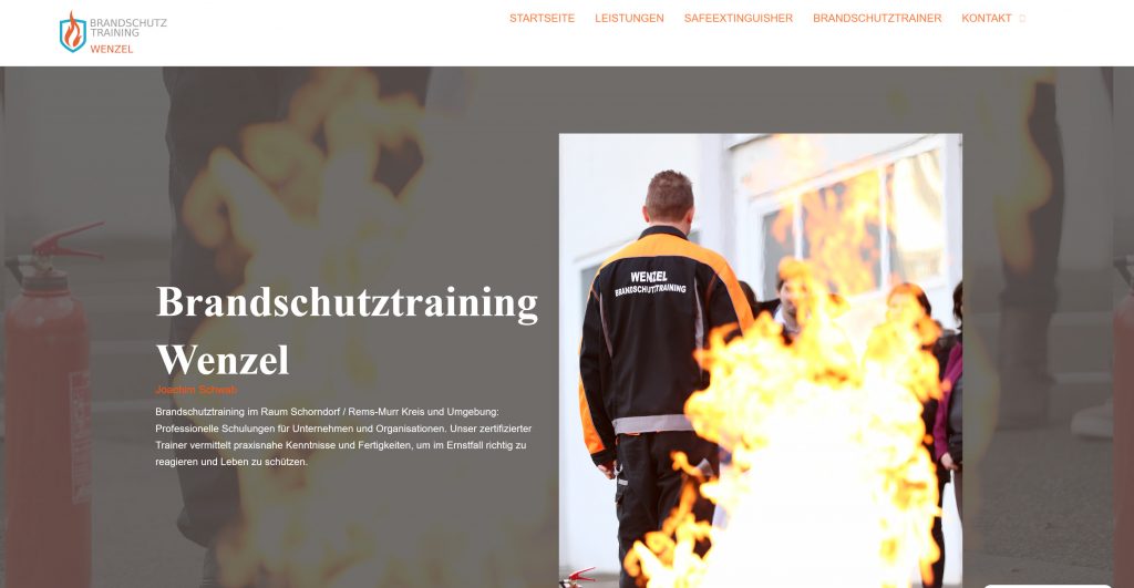 brandschutztraining.net Webdesign ERFOLGMITWEB